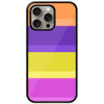 Vibrant Stripe Pattern Metal TPU Printed Case
