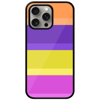 Vibrant Stripe Pattern Metal TPU Printed Case